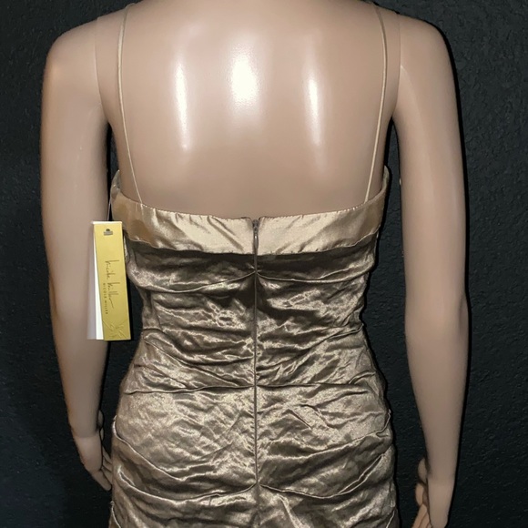 NICOLE MILLER Scrunch Cocktail Dress Size 6 - Picture 3 of 7